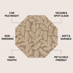 JONATHAN Y Tapis intérieur/extérieur à fronde de palmier Galon