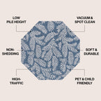 JONATHAN Y Tapis intérieur/extérieur à fronde de palmier Galon