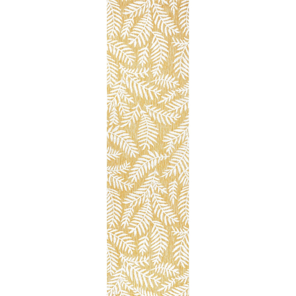 JONATHAN Y Tapis intérieur/extérieur à fronde de palmier Galon