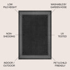 Tapis d'intérieur/extérieur JONATHAN Y Havana Classic à bordure losanges