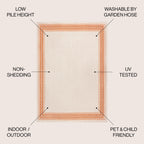 Tapis d'intérieur/extérieur JONATHAN Y Havana Classic à bordure losanges