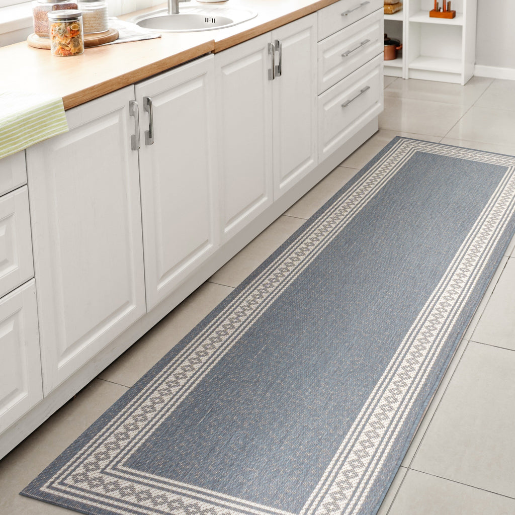 Tapis d'intérieur/extérieur JONATHAN Y Havana Classic à bordure losanges