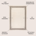 Tapis d'intérieur/extérieur JONATHAN Y Havana Classic à bordure losanges