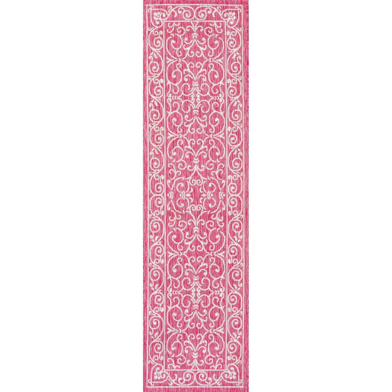 Tapis d'intérieur/extérieur JONATHAN Y à tissage texturé filigrane