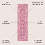 Tapis d'intérieur/extérieur JONATHAN Y à tissage texturé filigrane