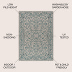 Tapis d'intérieur/extérieur JONATHAN Y à tissage texturé filigrane