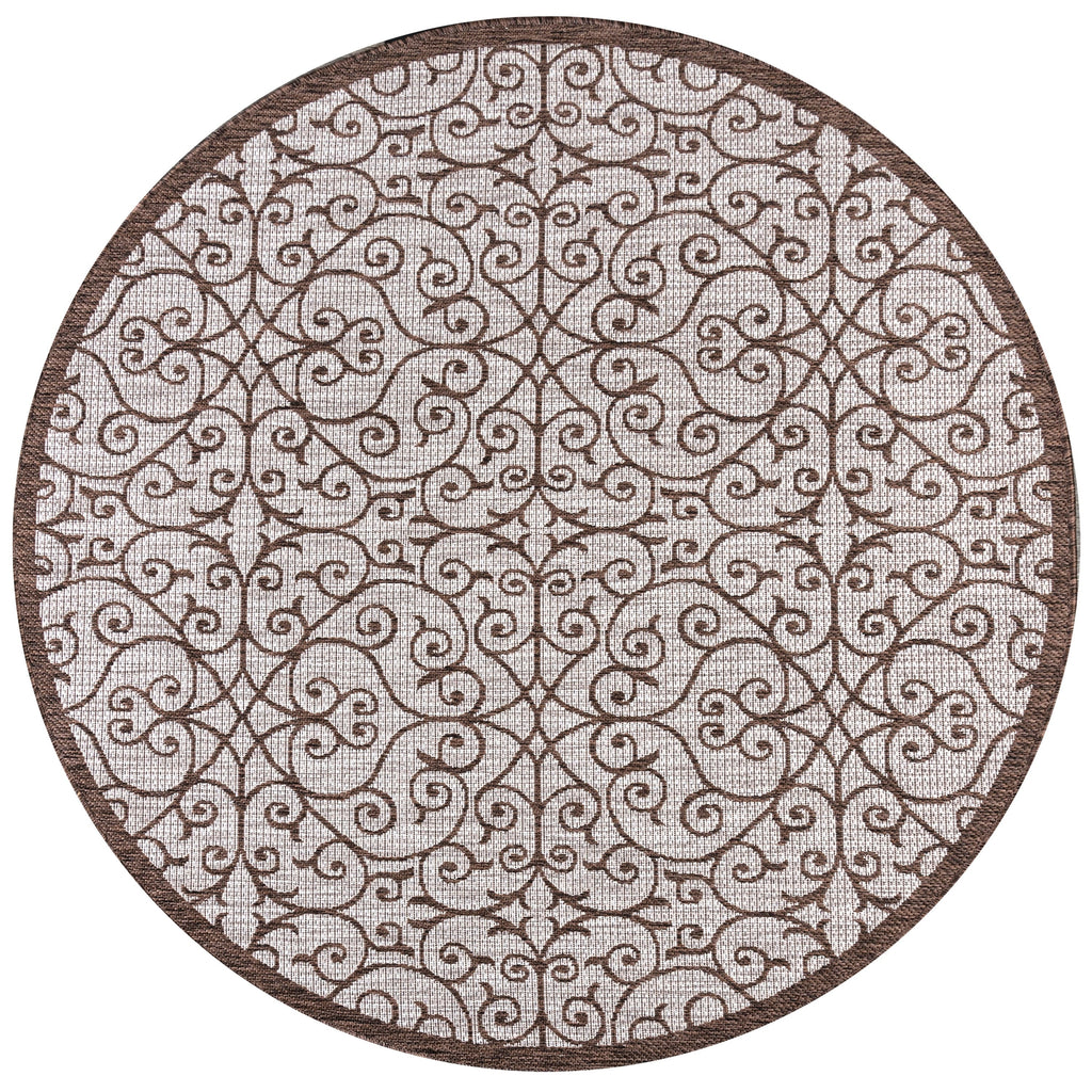 Tapis d'intérieur/extérieur à tissage texturé JONATHAN Y Ourika