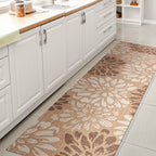 Tapis d'intérieur/extérieur JONATHAN Y à motif floral tissé texturé