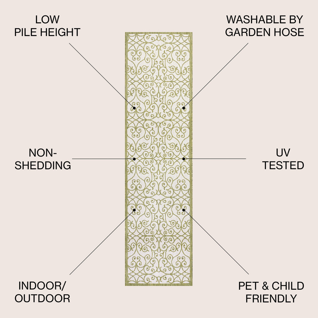 Tapis d'intérieur/extérieur à tissage texturé JONATHAN Y Ourika