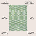 Tapis d'intérieur/extérieur JONATHAN Y Trebol à tissage géométrique texturé marocain