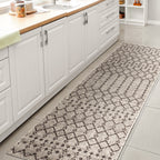 Tapis d'intérieur/extérieur JONATHAN Y Trebol à tissage géométrique texturé marocain