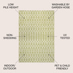 Tapis d'intérieur/extérieur JONATHAN Y Trebol à tissage géométrique texturé marocain