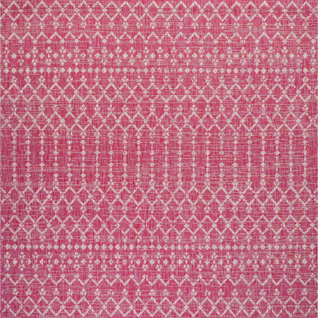 Tapis d'intérieur/extérieur JONATHAN Y Trebol à tissage géométrique texturé marocain