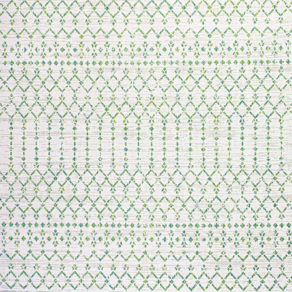 Tapis d'intérieur/extérieur JONATHAN Y Trebol à tissage géométrique texturé marocain