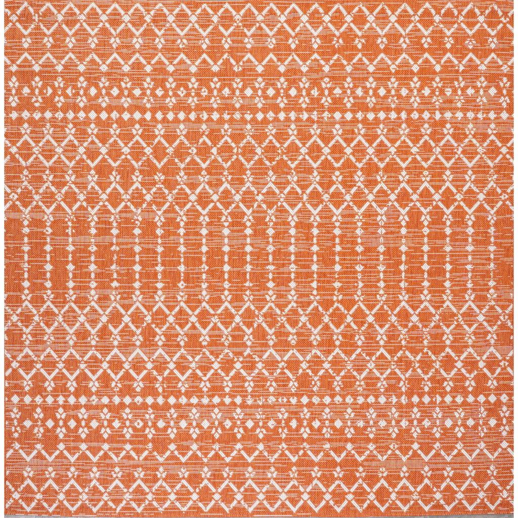 Tapis d'intérieur/extérieur JONATHAN Y Trebol à tissage géométrique texturé marocain