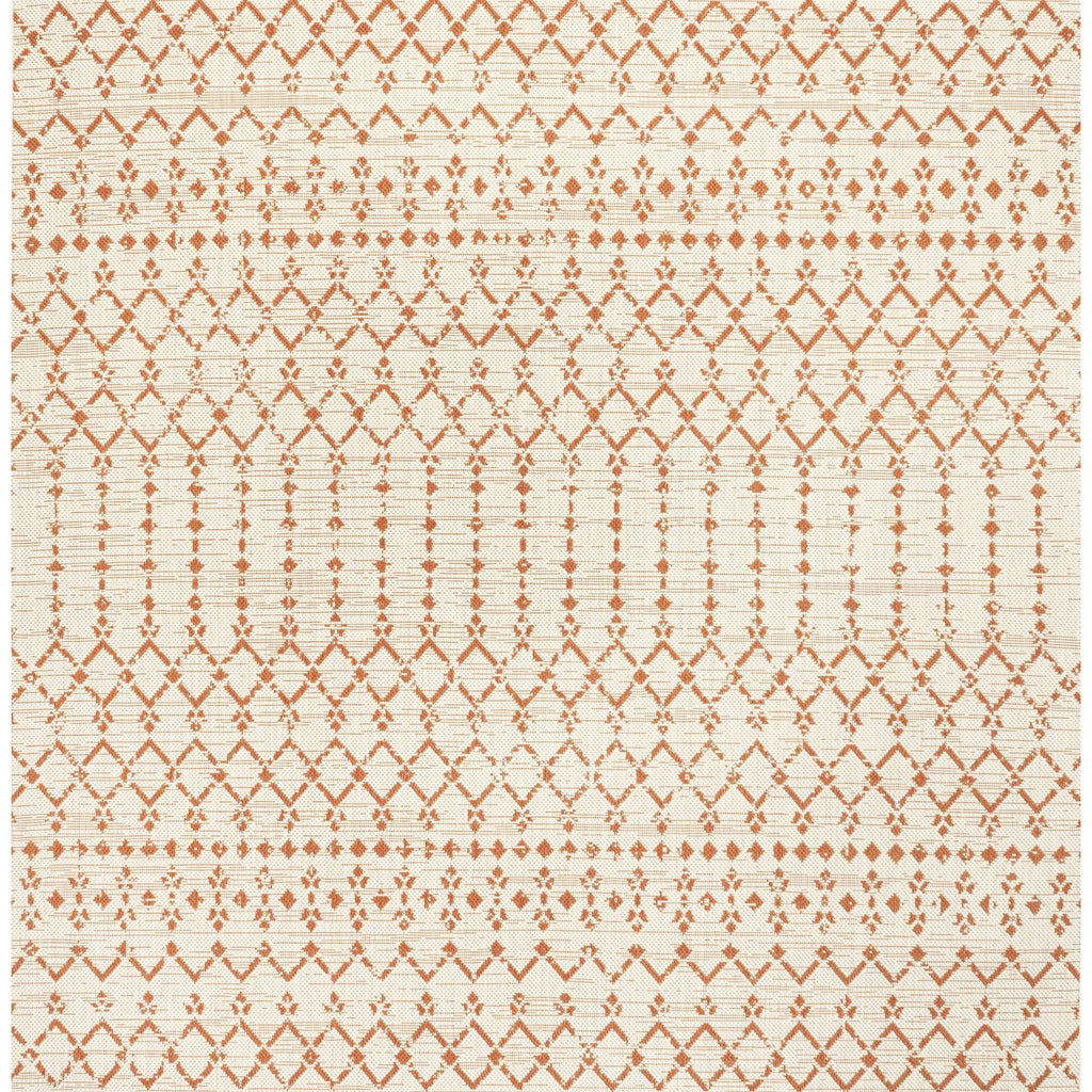 Tapis d'intérieur/extérieur JONATHAN Y Trebol à tissage géométrique texturé marocain