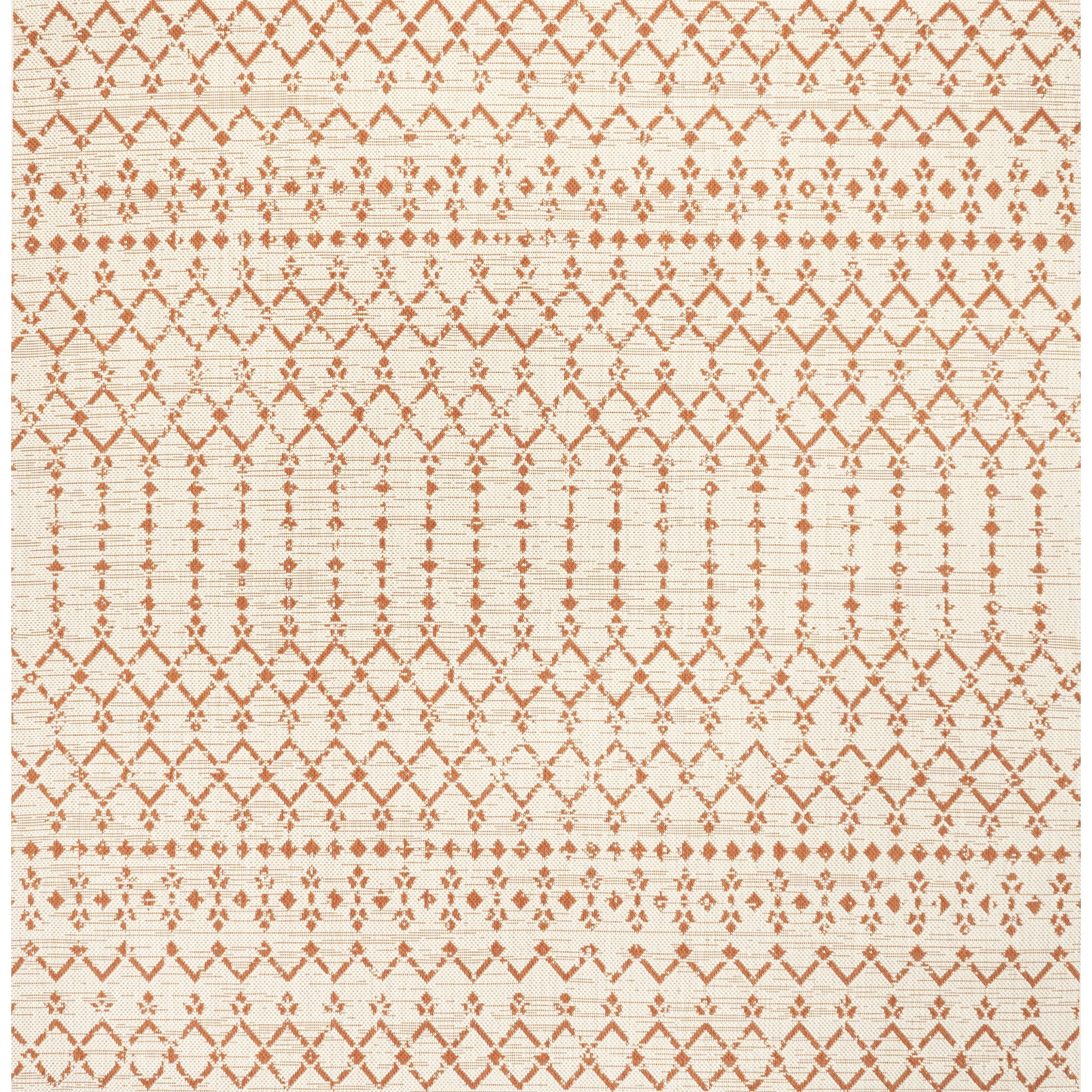 Tapis d'intérieur/extérieur JONATHAN Y Trebol à tissage géométrique texturé marocain