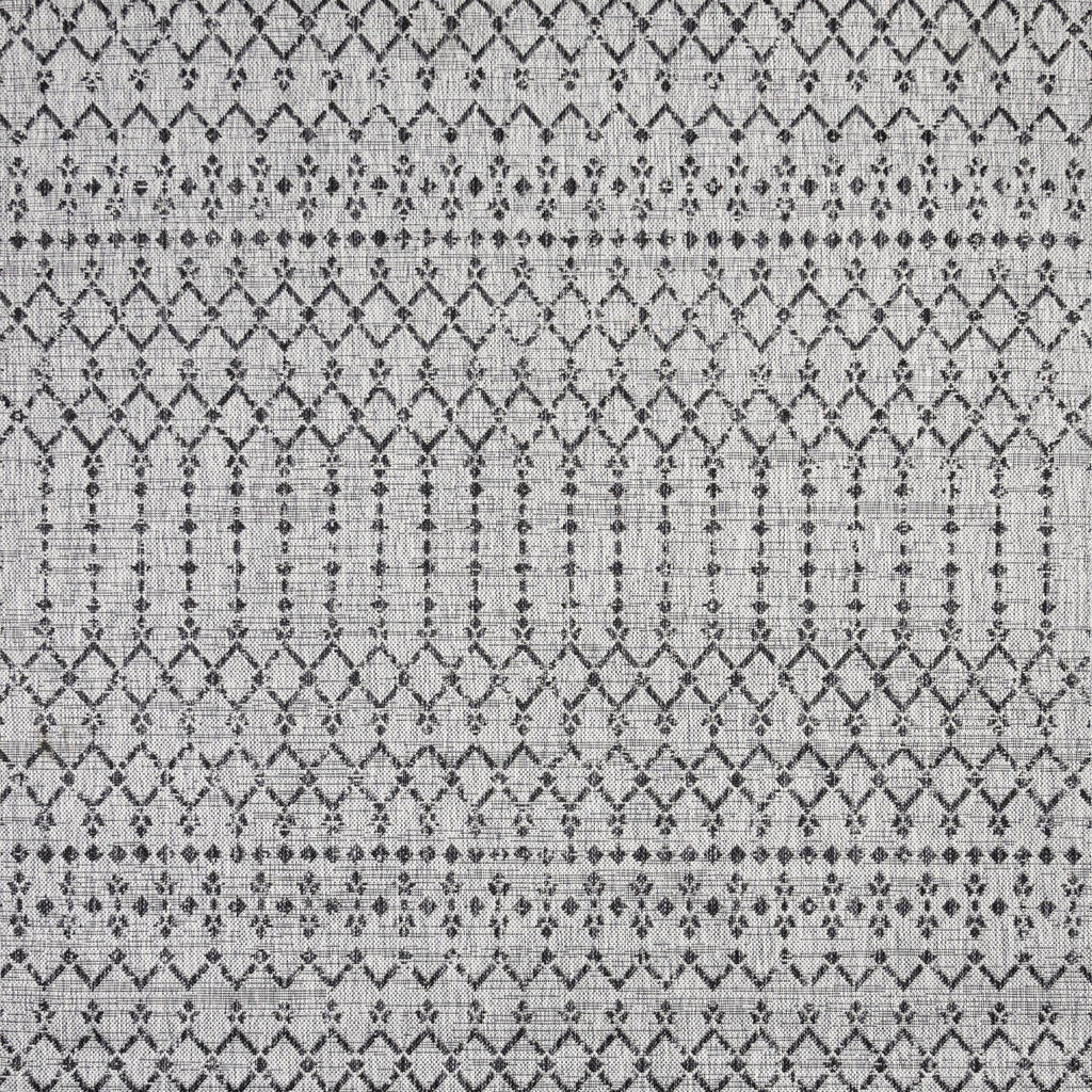 Tapis d'intérieur/extérieur JONATHAN Y Trebol à tissage géométrique texturé marocain