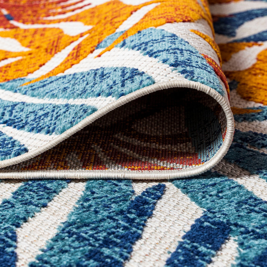 Tapis d'intérieur/extérieur JONATHAN Y Aydin à motifs de feuilles de palmier