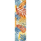 Tapis d'intérieur/extérieur JONATHAN Y Aydin à motifs de feuilles de palmier