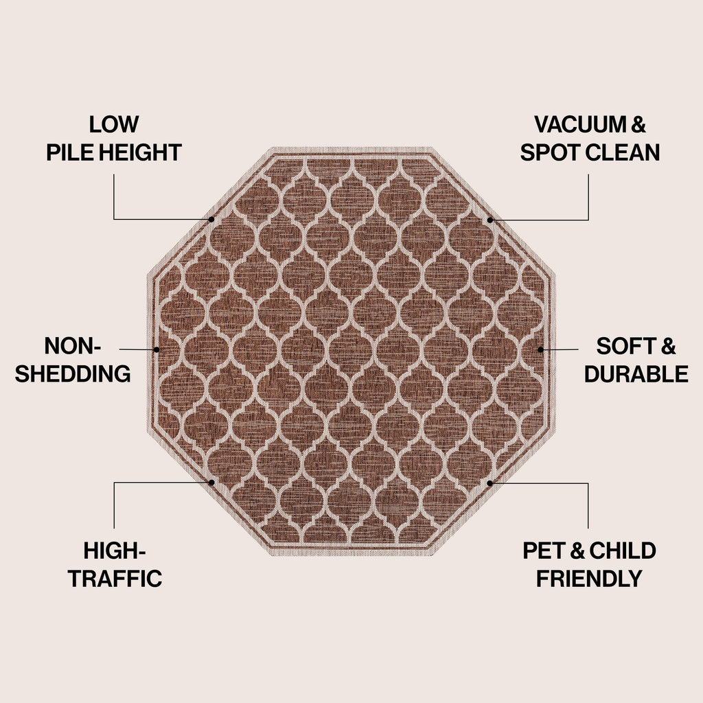 Tapis d'intérieur/extérieur JONATHAN Y Zinnia à tissage texturé