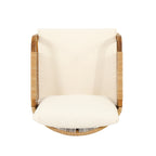 Ensemble de fauteuils club d'extérieur Jabe en bois d'acacia et osier par Christopher Knight Home