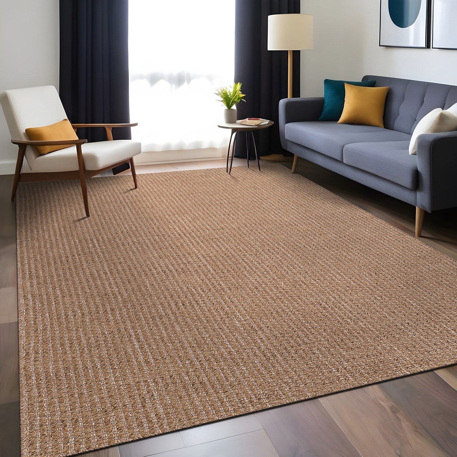 Tapis en jute Beverly Rug facile à nettoyer et ne perdant pas ses poils