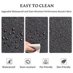 Causeuse 2 places rembourrée KINWELL Boucle avec oreillers