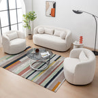 Causeuse 2 places rembourrée KINWELL Boucle avec oreillers