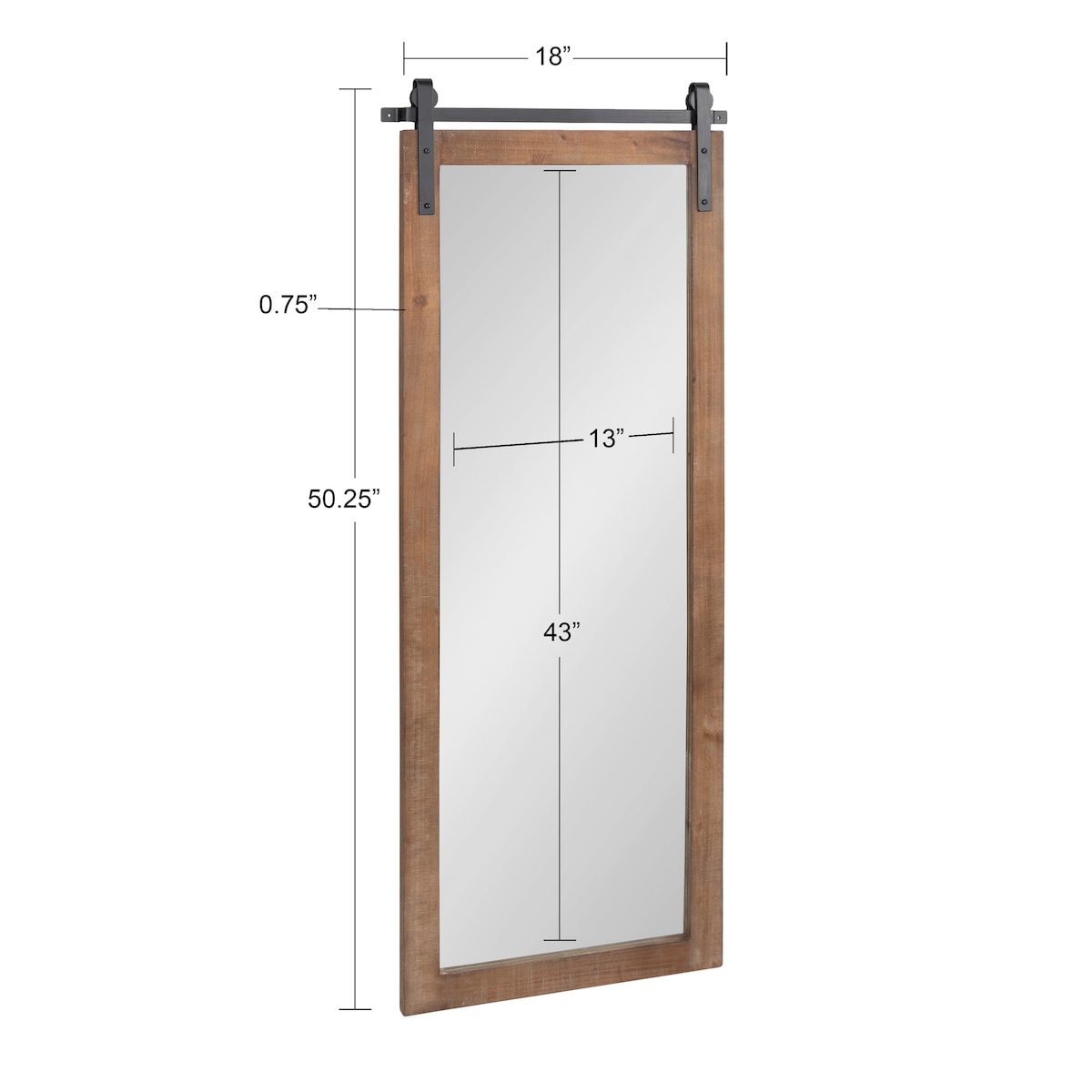 Miroir mural rectangulaire rustique Kate et Laurel Cates