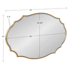 Miroir mural ovale festonné Kate et Laurel Leanna