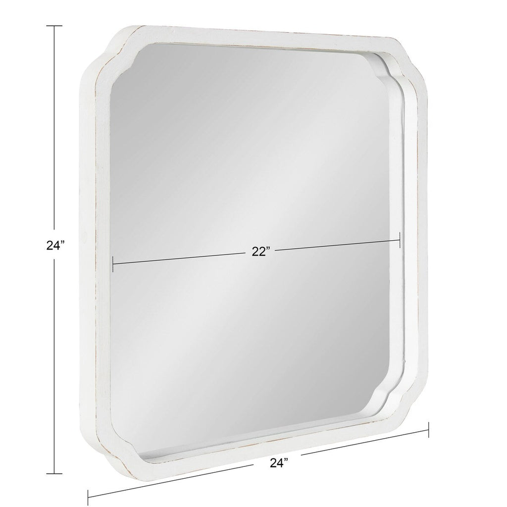 Miroir mural carré en bois Kate et Laurel Marston