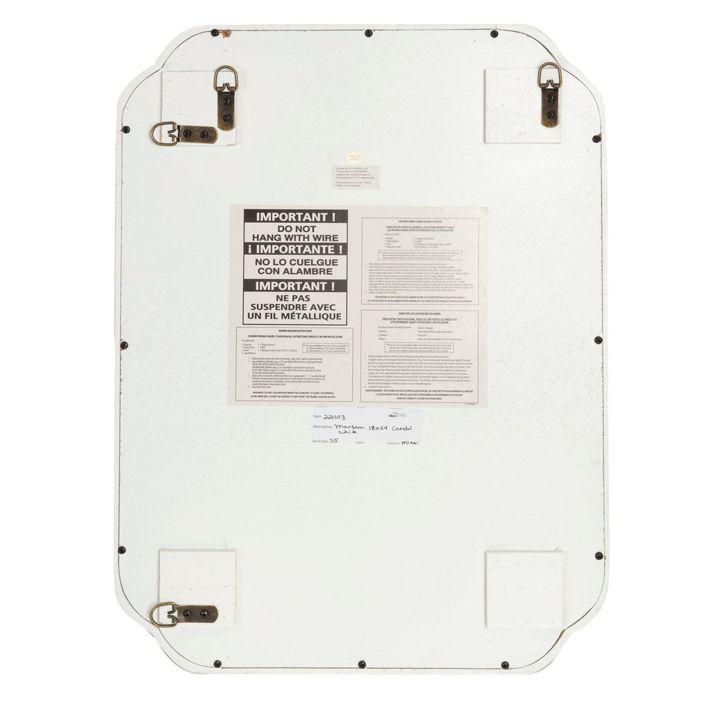 Miroir mural carré en bois Kate et Laurel Marston