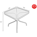 Ensemble de bistrot pliant rembourré Kozyard Elsa 3 pièces pour patio extérieur