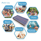 Tapis d'intérieur/extérieur à rayures de plage Lalune