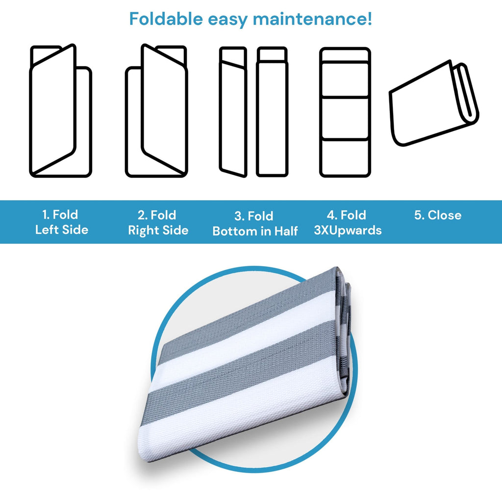 Tapis d'intérieur/extérieur à rayures de plage Lalune