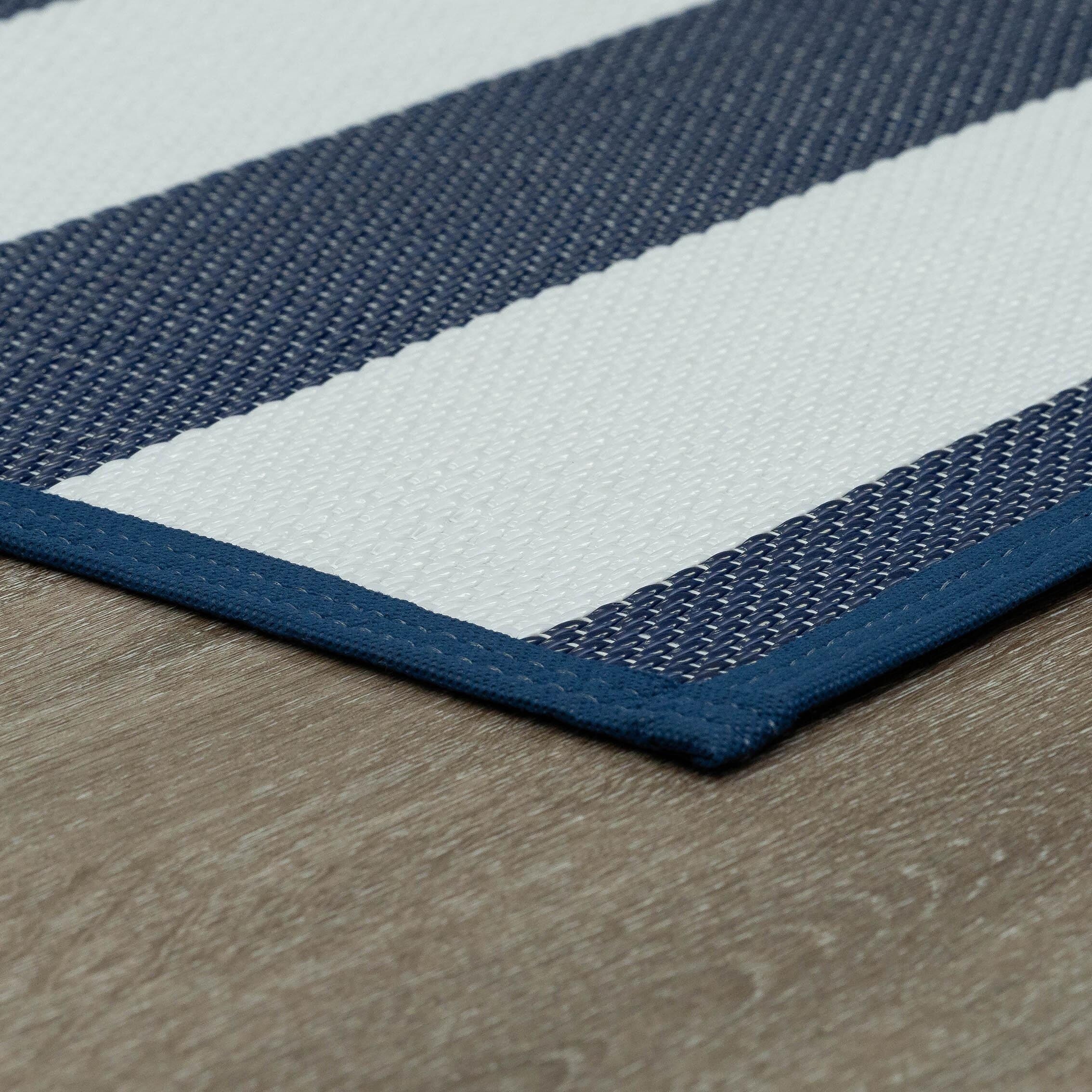 Tapis d'intérieur/extérieur à rayures de plage Lalune