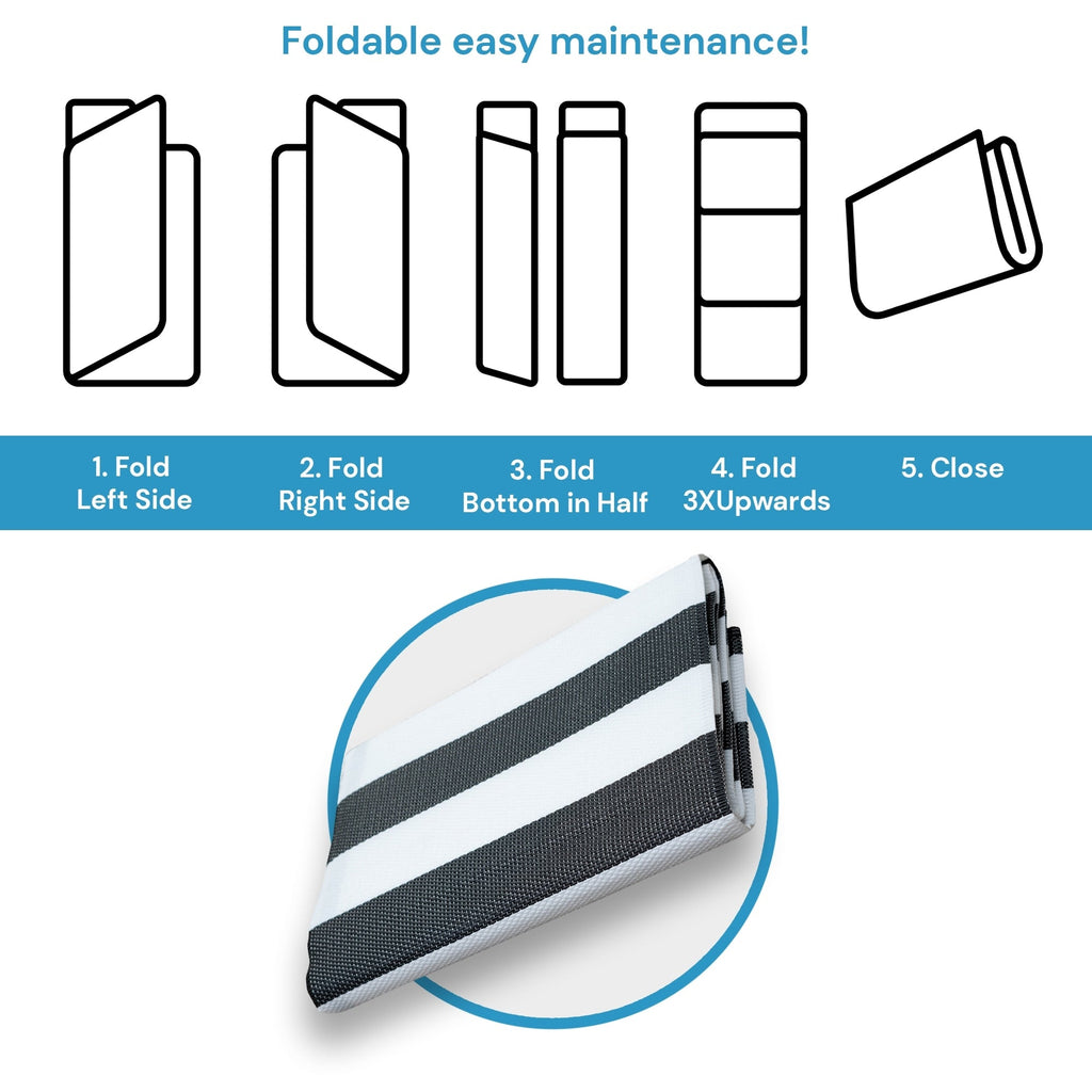 Tapis d'intérieur/extérieur à rayures de plage Lalune