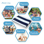 Tapis d'intérieur/extérieur à rayures de plage Lalune