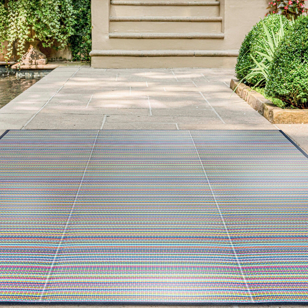 Tapis d'intérieur/extérieur à rayures de plage Lalune