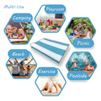 Tapis d'intérieur/extérieur à rayures de plage Lalune