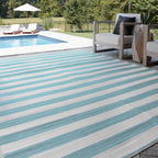 Tapis d'intérieur/extérieur à rayures de plage Lalune
