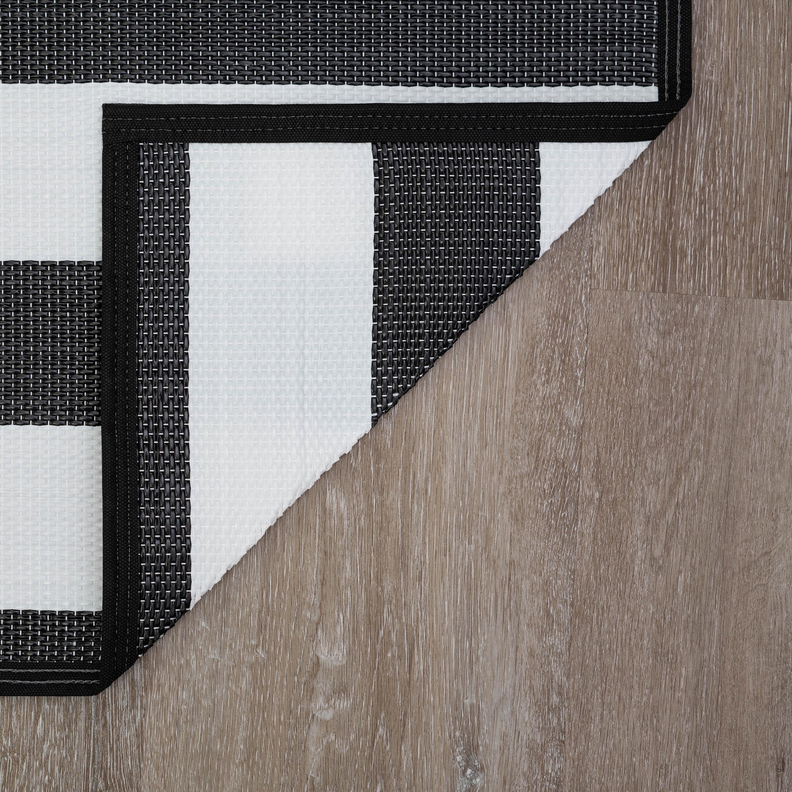 Tapis d'intérieur/extérieur à rayures de plage Lalune