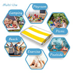 Tapis d'intérieur/extérieur à rayures de plage Lalune