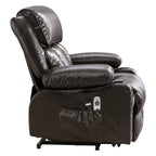 Grand fauteuil inclinable électrique avec chauffage et massage 8 points - Télécommande, port USB