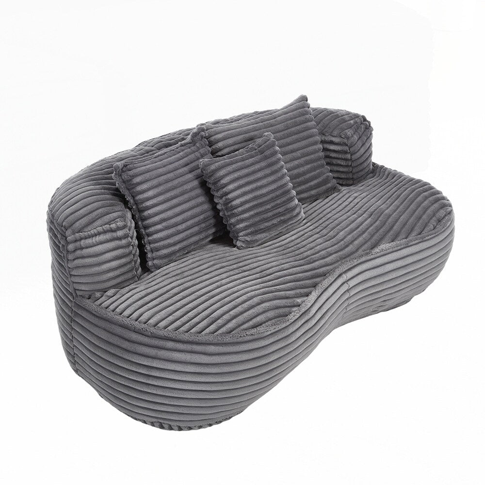 Canapé confortable et durable, fauteuil poire à dossier haut pour adultes et enfants - 2 places