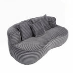 Canapé confortable et durable, fauteuil poire à dossier haut pour adultes et enfants - 2 places