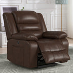 Fauteuil inclinable releveur en cuir avec double moteur, fauteuils inclinables électriques surdimensionnés avec chauffage et massage électrique