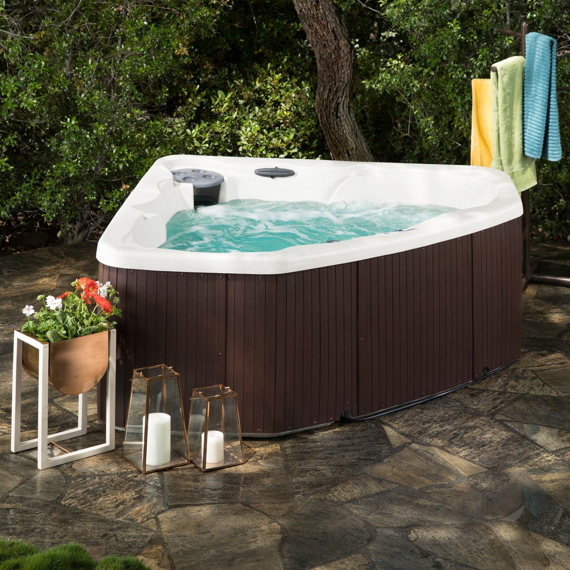 Spa Lifesmart LS300 Plus 2 personnes 17 jets 110 V Plug and Play avec éclairage LED sous-marin