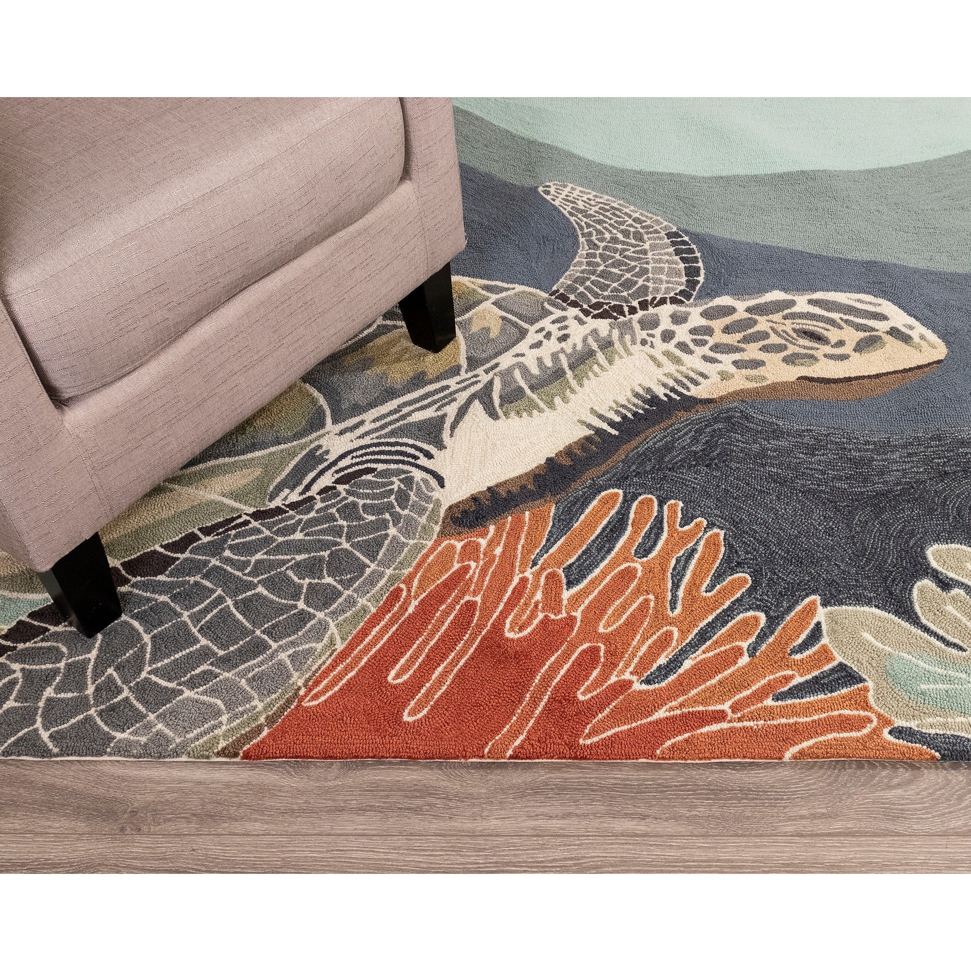 Tapis d'intérieur/extérieur Liora Manne Ravella Akumal Océan